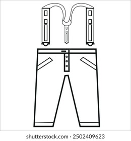 Vector de diseño de hombre y prendas de vestir. Conjunto de hombre y el símbolo de la acción del desgaste para el Web