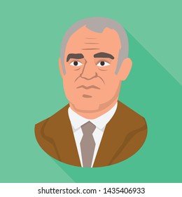 Vector design of man and face icon. Set of man and hair vector icon for stock.