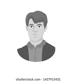 Vector design of man and face symbol. Set of man and young stock vector illustration.