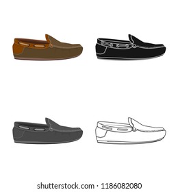 Vector design of man and foot sign. Collection of man and wear vector icon for stock.