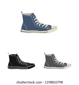Vector design of man and foot symbol. Collection of man and wear vector icon for stock.