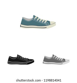 Vector design of man and foot symbol. Set of man and wear stock symbol for web.