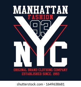 vector design manhattan fashion typhography, vector illustration, t shirt design