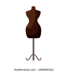 Vector design of mannequin and tailor sign. Collection of mannequin and manikin stock symbol for web.