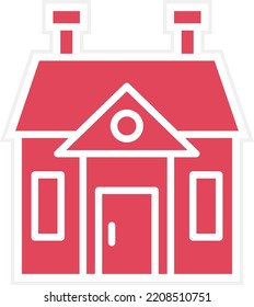 Estilo de icono de la mansión de diseño del vector