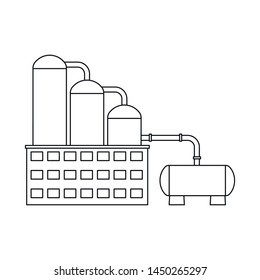 Vector design of manufactory and buildings logo. Set of manufactory and processing stock symbol for web.