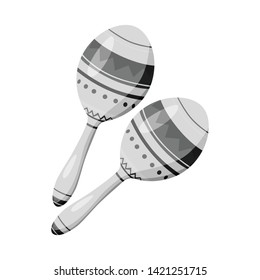 Vector design of maraca and instrument  logo. Collection of maraca and mexican    vector icon for stock.