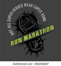 vector Design For Marathon Lovers