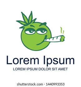 vector design of marijuana. very unique with the depiction of the faces of people smoking