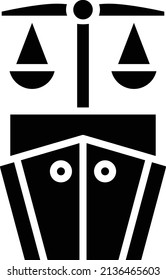 Vector Design Maritime Law Icon Style