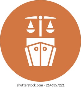 Vector Design Maritime Law Icon Style