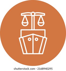 Vector Design Maritime Law Icon Style