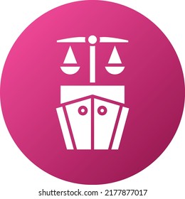 Vector Design Maritime Law Icon Style