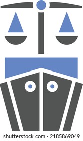 Vector Design Maritime Law Icon Style