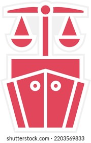 Vector Design Maritime Law Icon Style