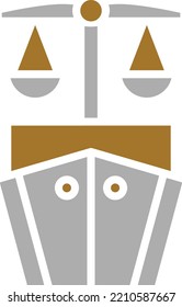 Vector Design Maritime Law Icon Style