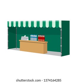 Vector design of market and tent icon. Set of market and expo vector icon for stock.