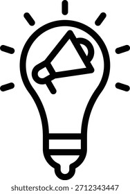 Icono de solución de marketing de diseño de Vector