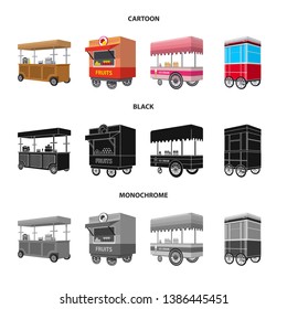 Vector design of marketing and tent icon. Collection of marketing and outdoor stock vector illustration.