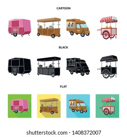 Vector design of marketing and tent icon. Set of marketing and outdoor stock symbol for web.