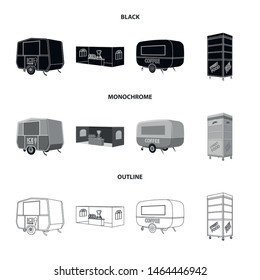 Vector design of marketing and tent logo. Set of marketing and outdoor vector icon for stock.