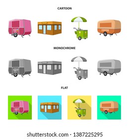 Vector design of marketing and tent sign. Collection of marketing and outdoor stock vector illustration.