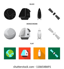 Vector design of mars and space icon. Set of mars and planet stock symbol for web.