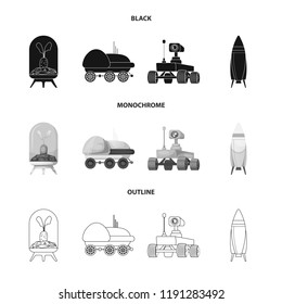 Vector design of mars and space icon. Collection of mars and planet stock vector illustration.