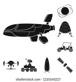 Vector design of mars and space icon. Collection of mars and planet stock symbol for web.