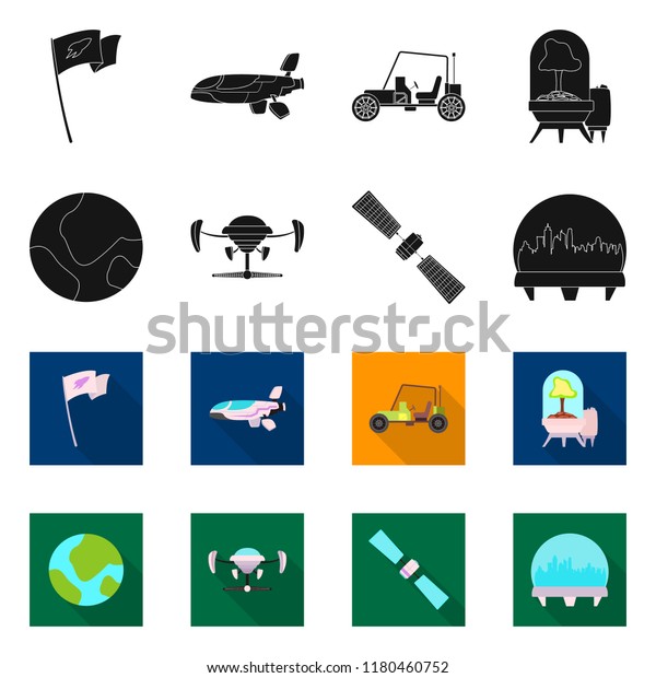 Vector design of mars and space\
icon. Collection of mars and planet stock vector\
illustration.