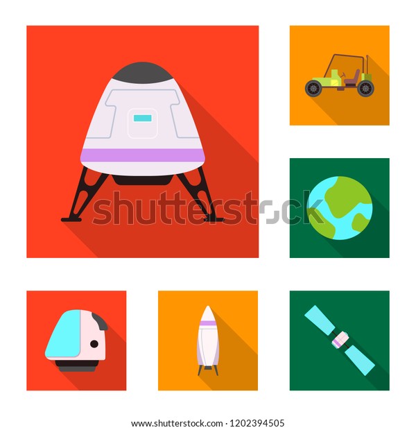 Vector design of mars and space icon.\
Collection of mars and planet vector icon for\
stock.