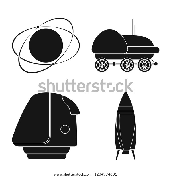 Vector design of mars and space logo.\
Collection of mars and planet vector icon for\
stock.