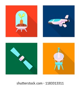 Vector design of mars and space symbol. Set of mars and planet vector icon for stock.