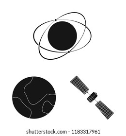 Vector design of mars and space symbol. Collection of mars and planet stock vector illustration.