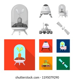 Vector design of mars and space symbol. Collection of mars and planet stock vector illustration.