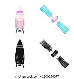 Vector design of mars and space symbol. Collection of mars and planet vector icon for stock.