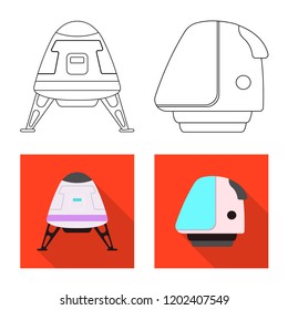 Vector design of mars and space symbol. Collection of mars and planet vector icon for stock.