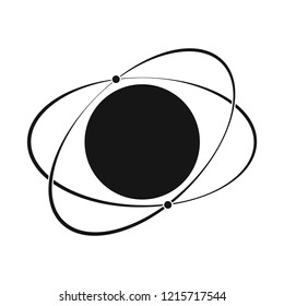 Vector design of mars and space symbol. Set of mars and planet stock symbol for web.