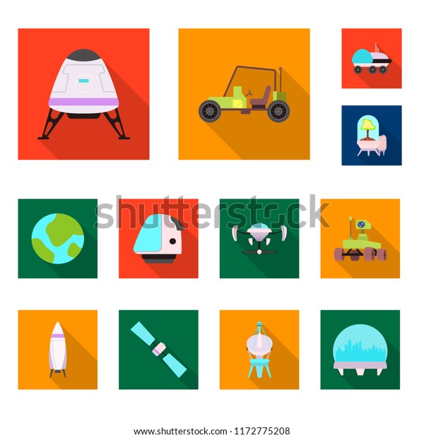 Vector design of mars and space symbol. Set of
mars and planet vector icon for
stock.