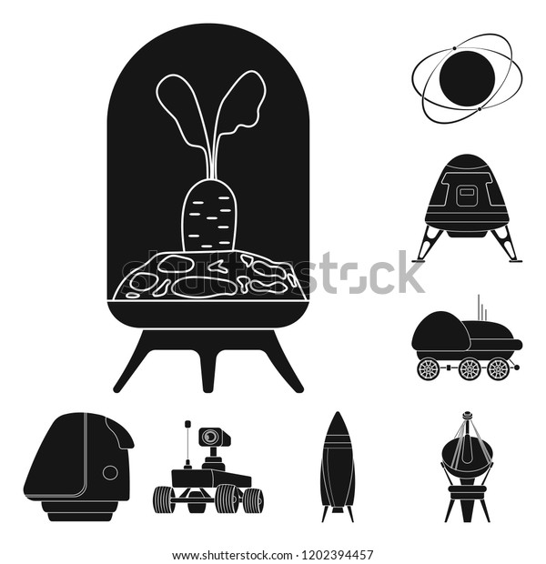 Vector design of mars and space symbol. Set of\
mars and planet vector icon for\
stock.