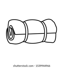 Vector design of mat and blanket icon. Web element of mat and sleeping stock symbol for web.