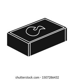 Vector design of matchbox and box icon. Web element of matchbox and household vector icon for stock.