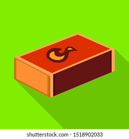 Vector Design Of Matchbox And Box Symbol. Graphic Of Matchbox And Household Stock Symbol For Web.