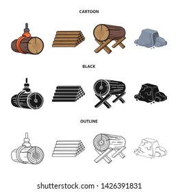 Vector design of material and cement icon. Collection of material and house stock vector illustration.