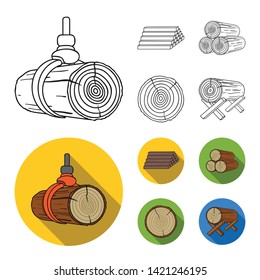 Vector design of material and cement symbol. Set of material and house stock vector illustration.