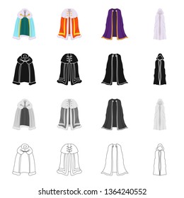 Vector design of material and clothing icon. Collection of material and garment stock vector illustration.