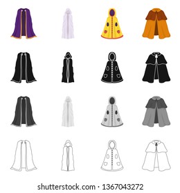Vector design of material and clothing icon. Set of material and garment vector icon for stock.