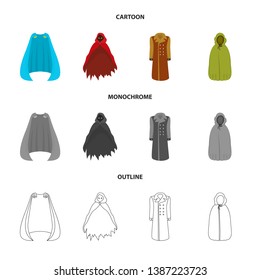 Vector design of material and clothing icon. Collection of material and garment stock vector illustration.