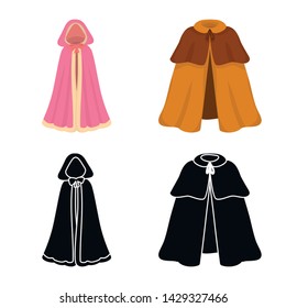 Vector design of material and clothing icon. Collection of material and garment vector icon for stock.
