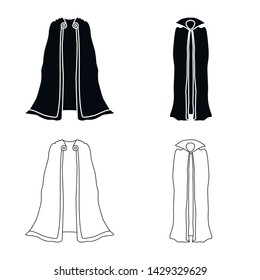 Vector design of material and clothing icon. Set of material and garment stock symbol for web.